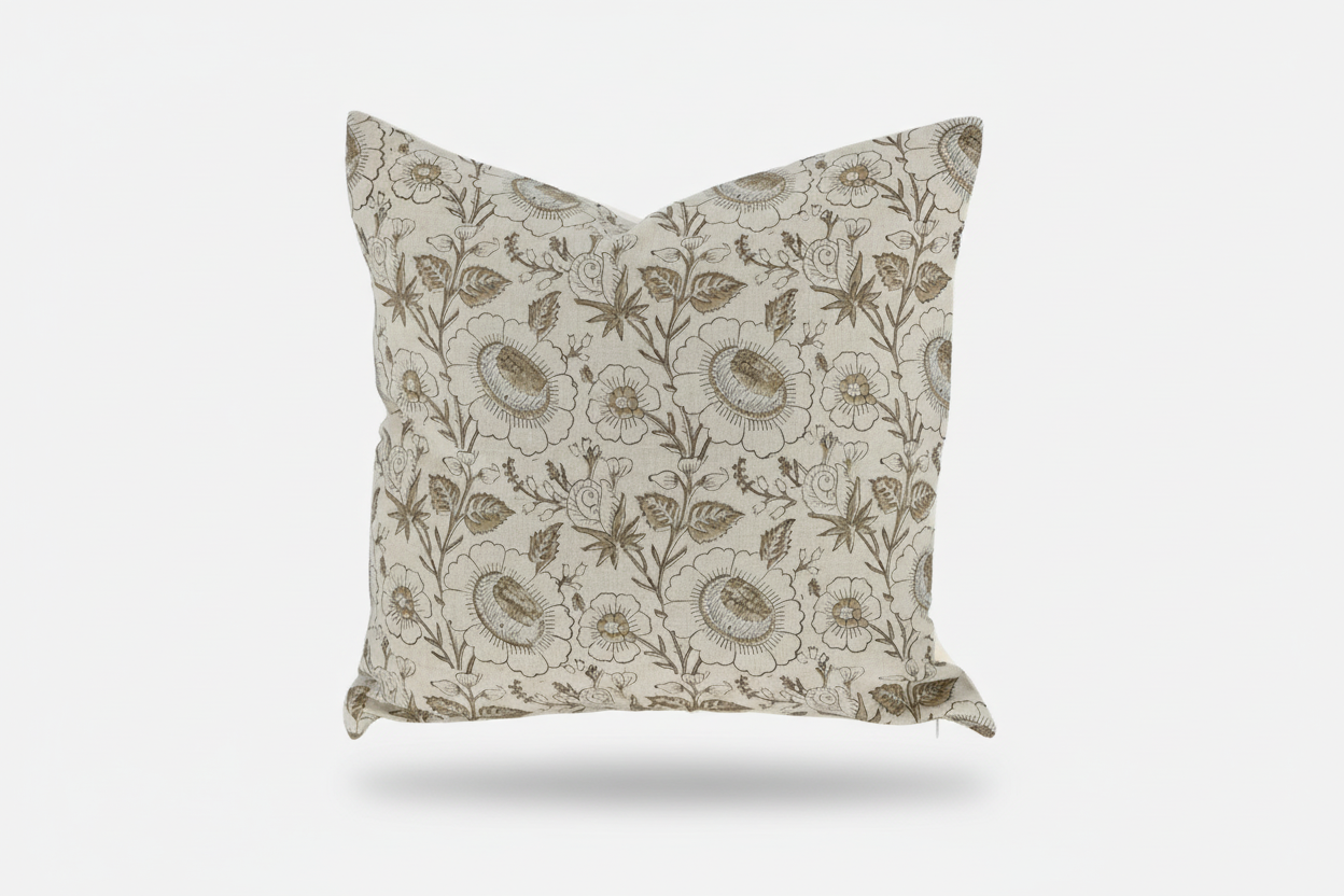 Marlene Block Print Pillow Cover