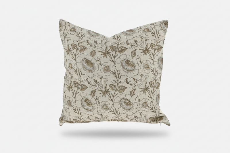 Marlene Botanical Print Warm White Pillow Cover Pillow Covers