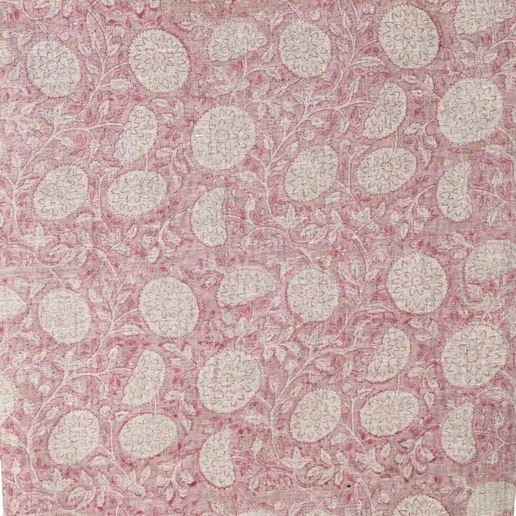Meadow Reverie Powder Blush Linen Fabric by the Yard