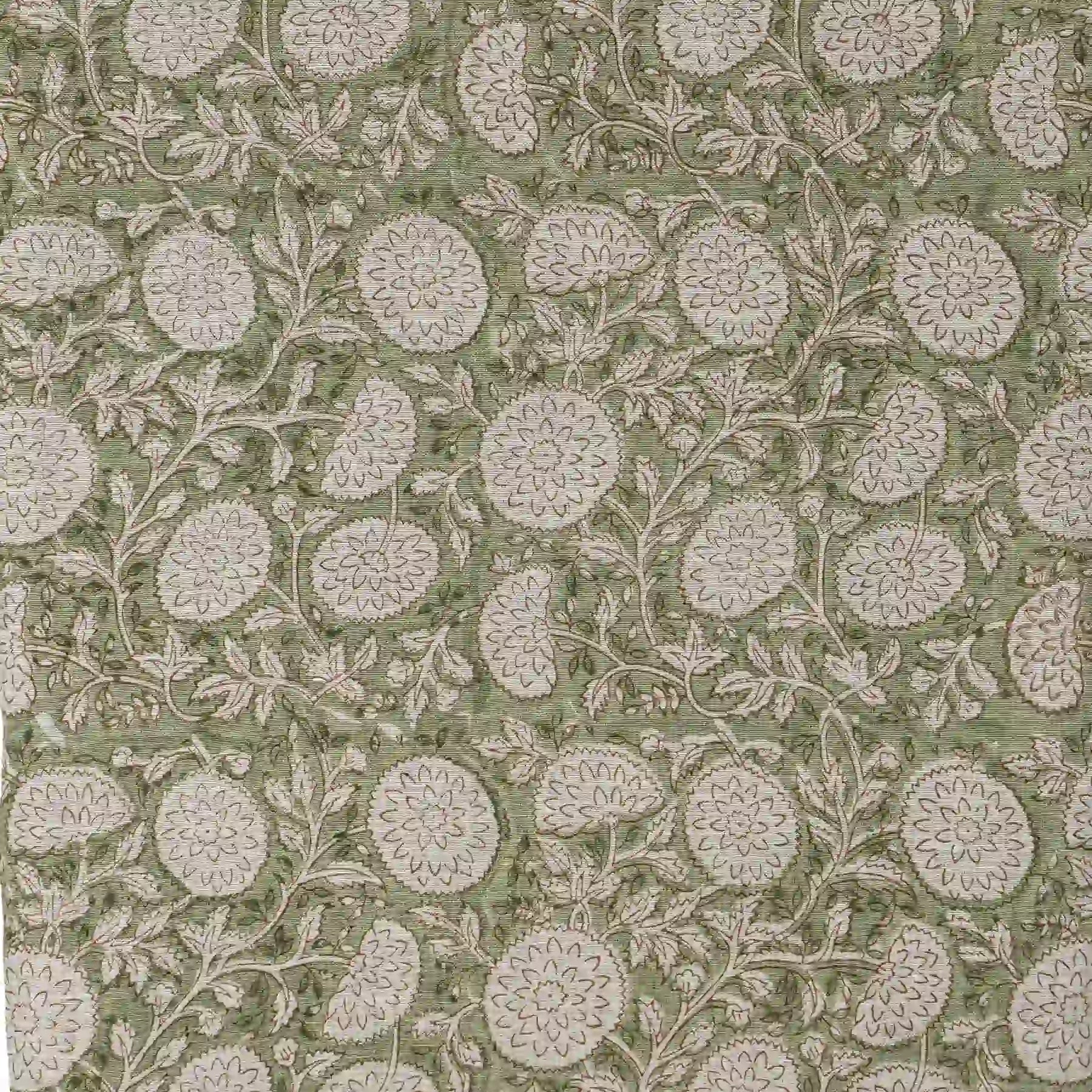 Meadow Reverie Powder Blush Linen Fabric by the Yard
