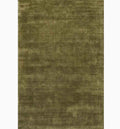 Moss Green Hand-Loomed Wool Rug