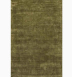 Moss Green Hand-Loomed Wool Rug