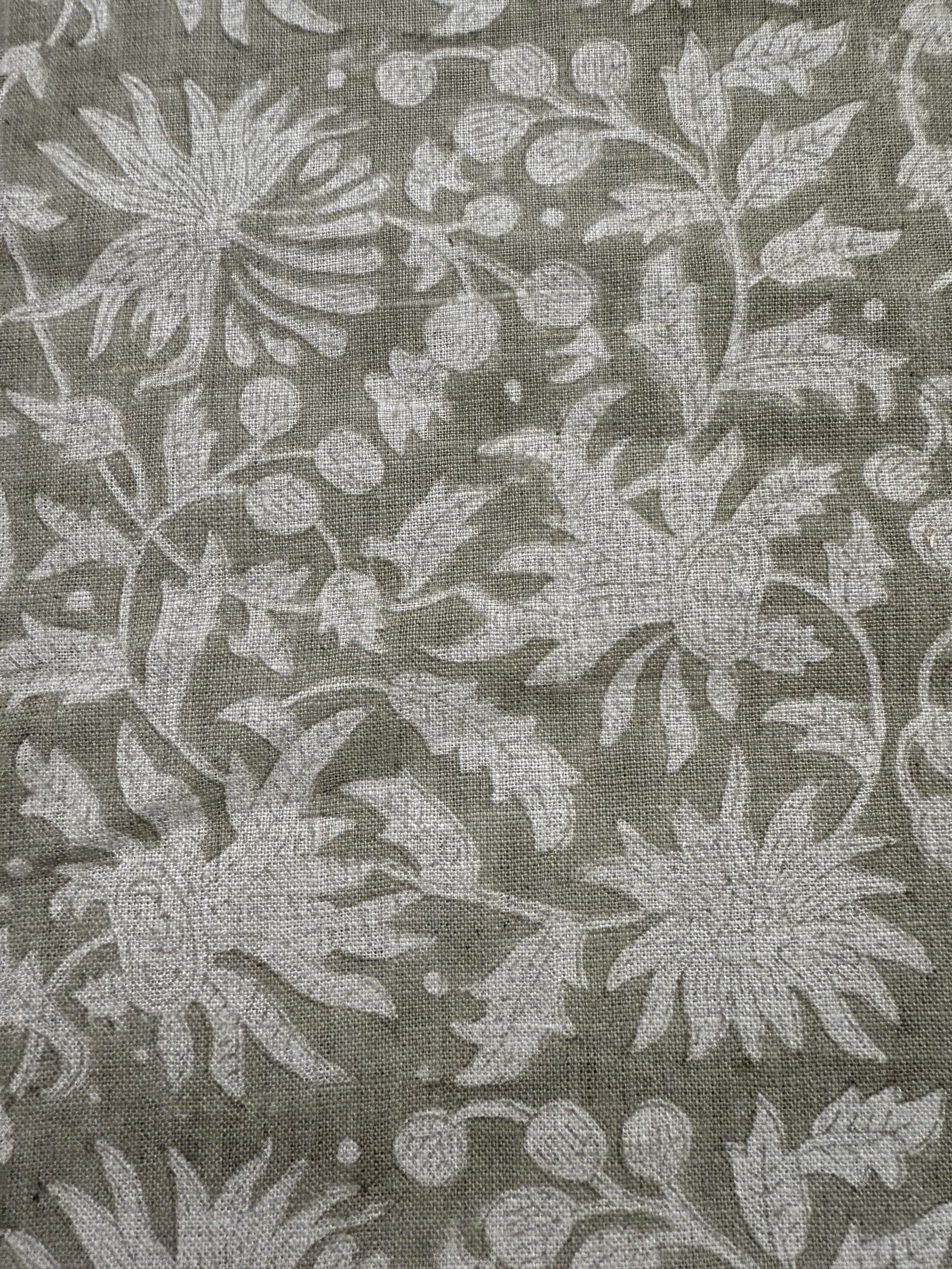 Malyn Handloom Block Print Linen Linen Fabric