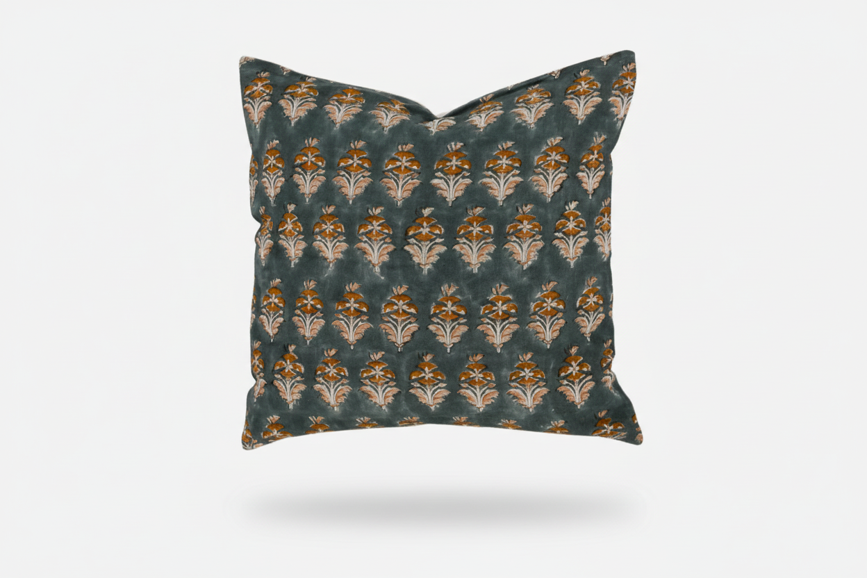 Orson Block Print Pillow Cover