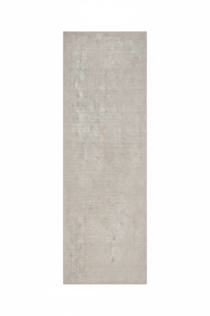 Pebble Grey Hand-Loomed Wool Runner 2'6" x 8"