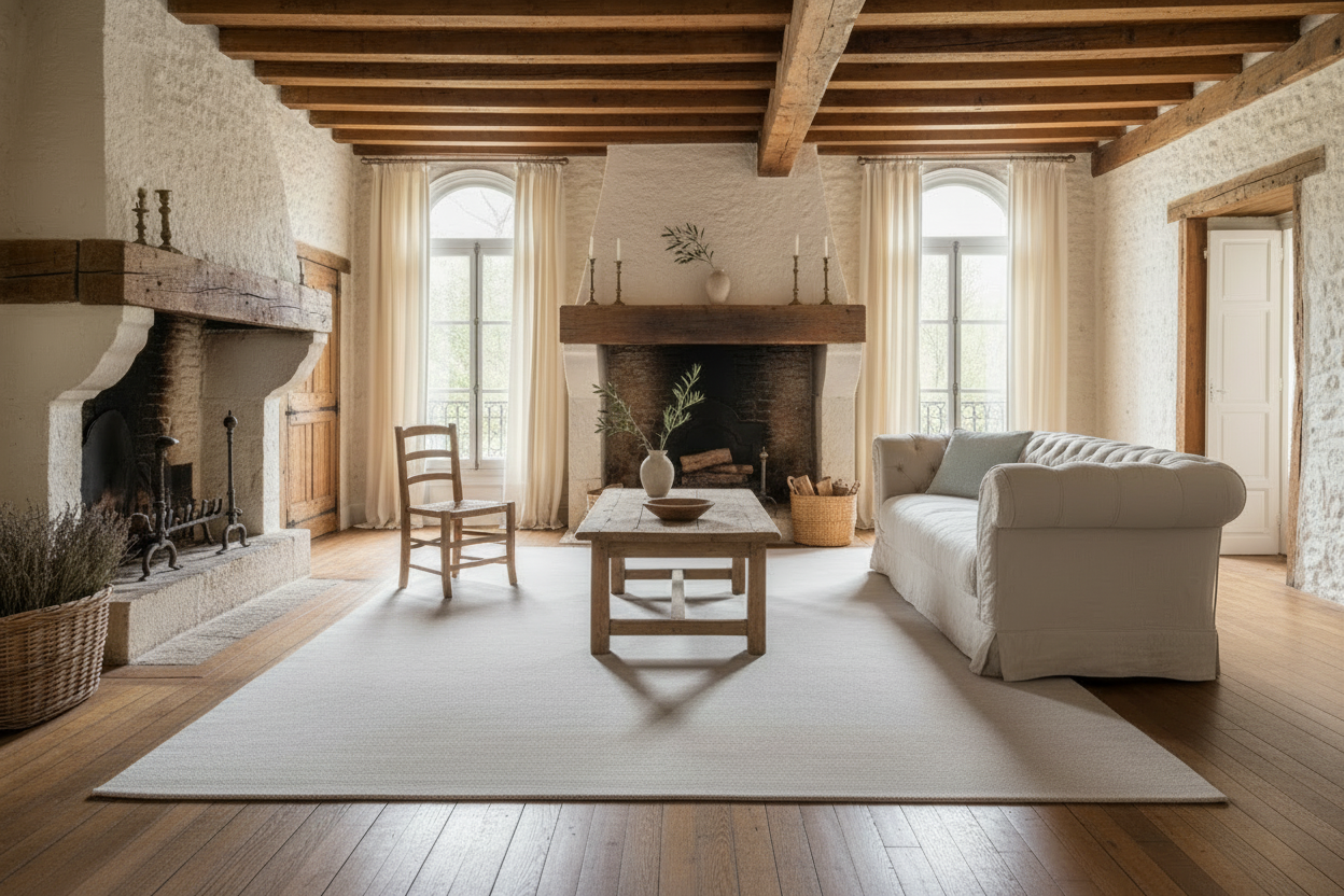 Pebble Grey Hand-Loomed Wool Rug Hand Loomed