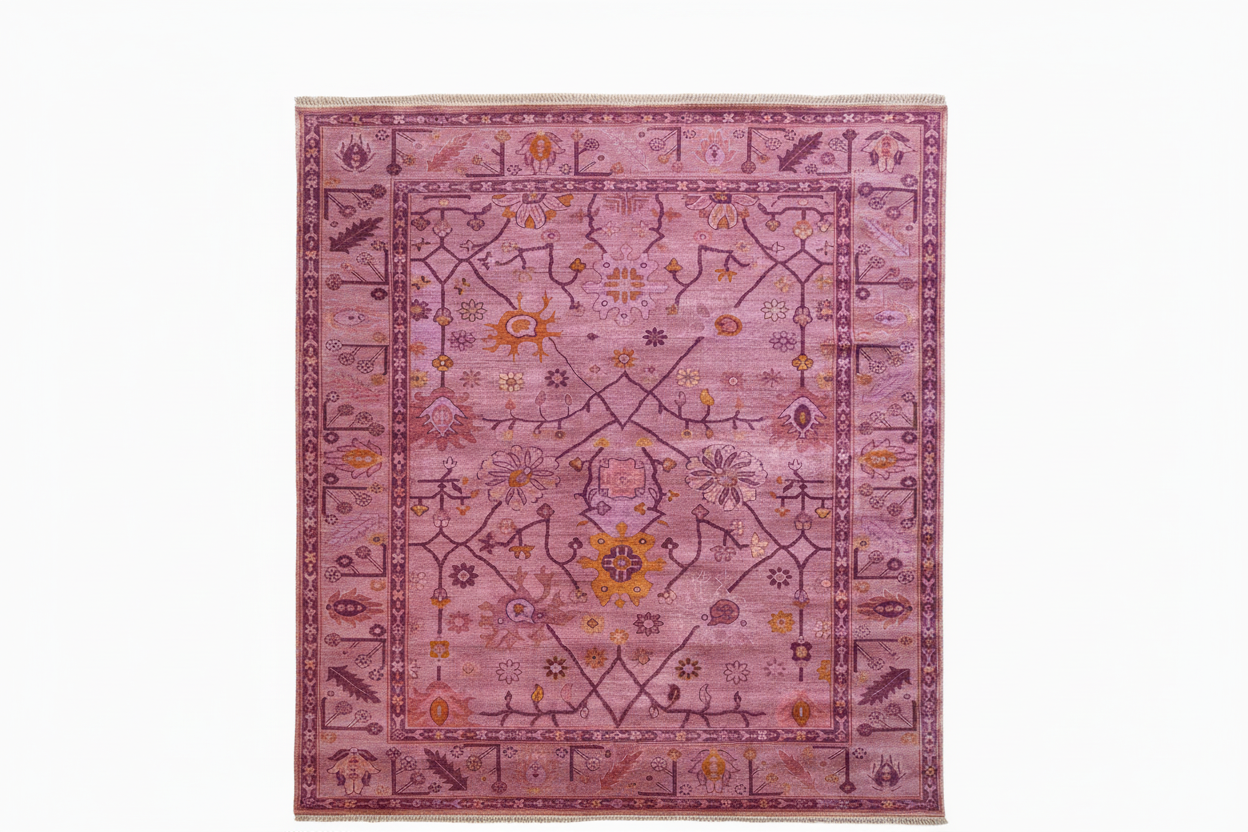 Penny Hand Knotted Oushak Rug 8' x 8' Hand-Knotted