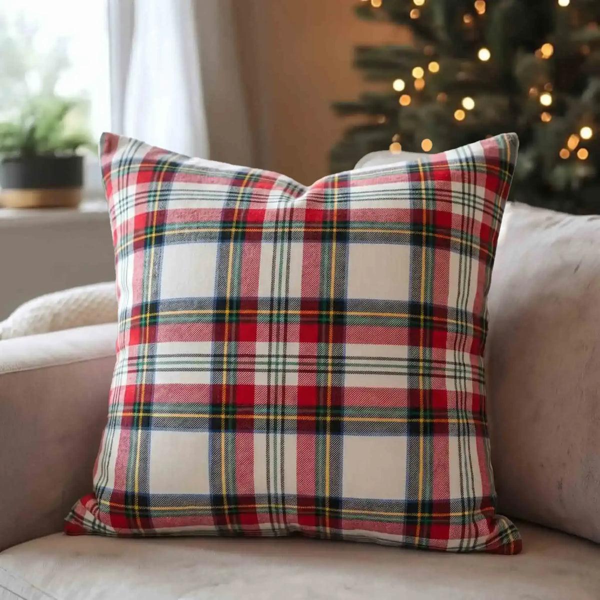 Winter Tartan Pillow Cover