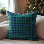 Winter Green Plaid Pillow Cover