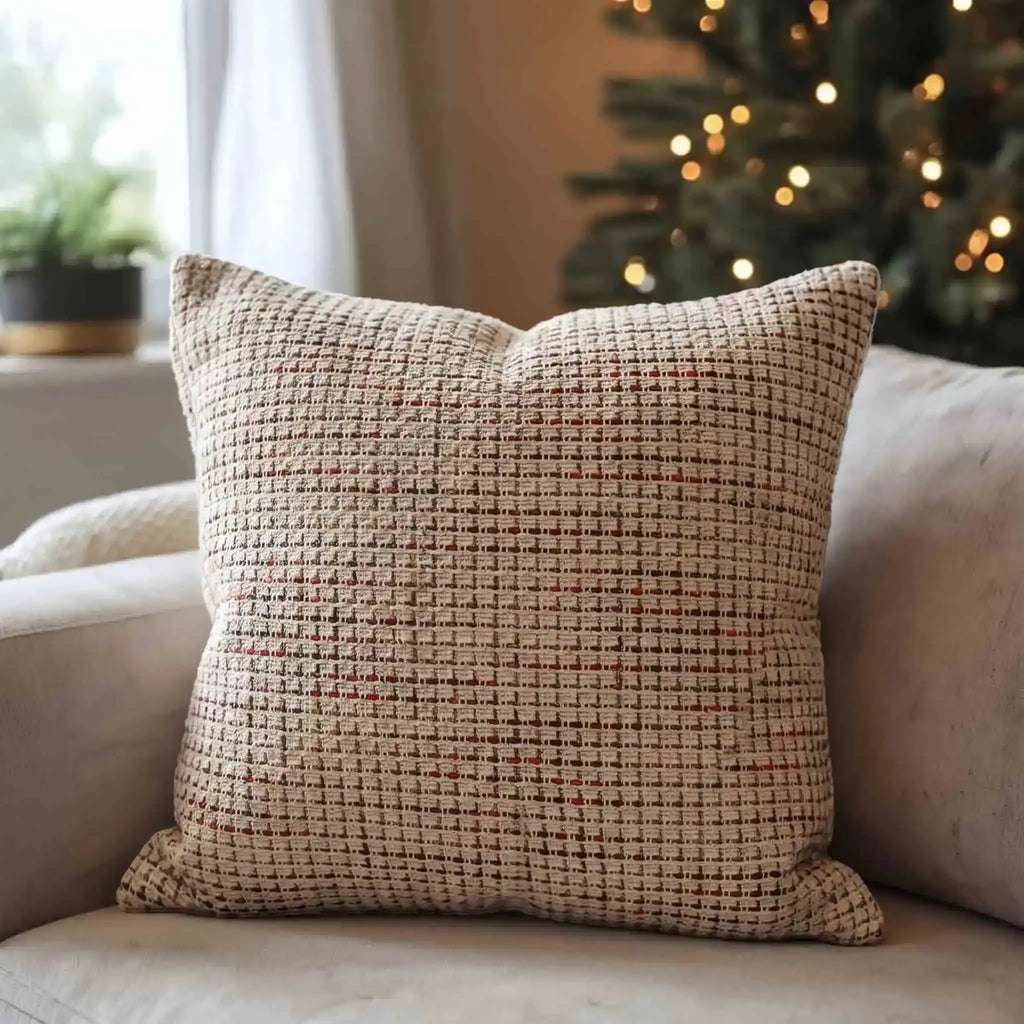 Channel Tweed Off White Pillow Cover