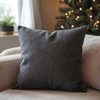 Grey Windowpane Pillow Cover
