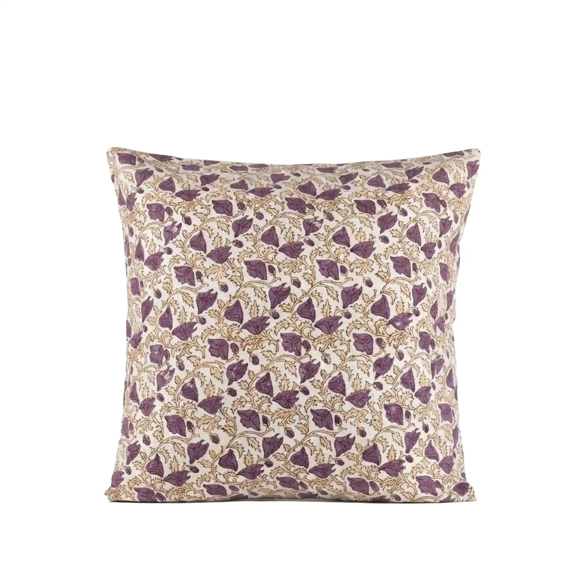 Pressed Petal Purple Linen Pillow Cover