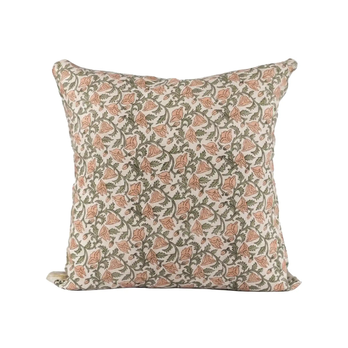 Pressed Petal Peach Linen Pillow Cover