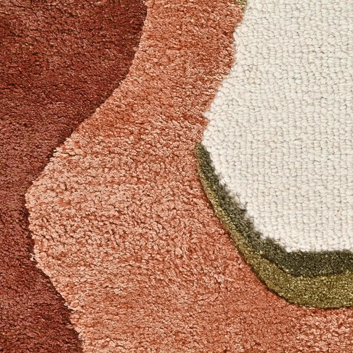 Threaded Rug Design Contour Hand-Tufted Rug | Abstract Modern Wool & Viscose | Thread to ...