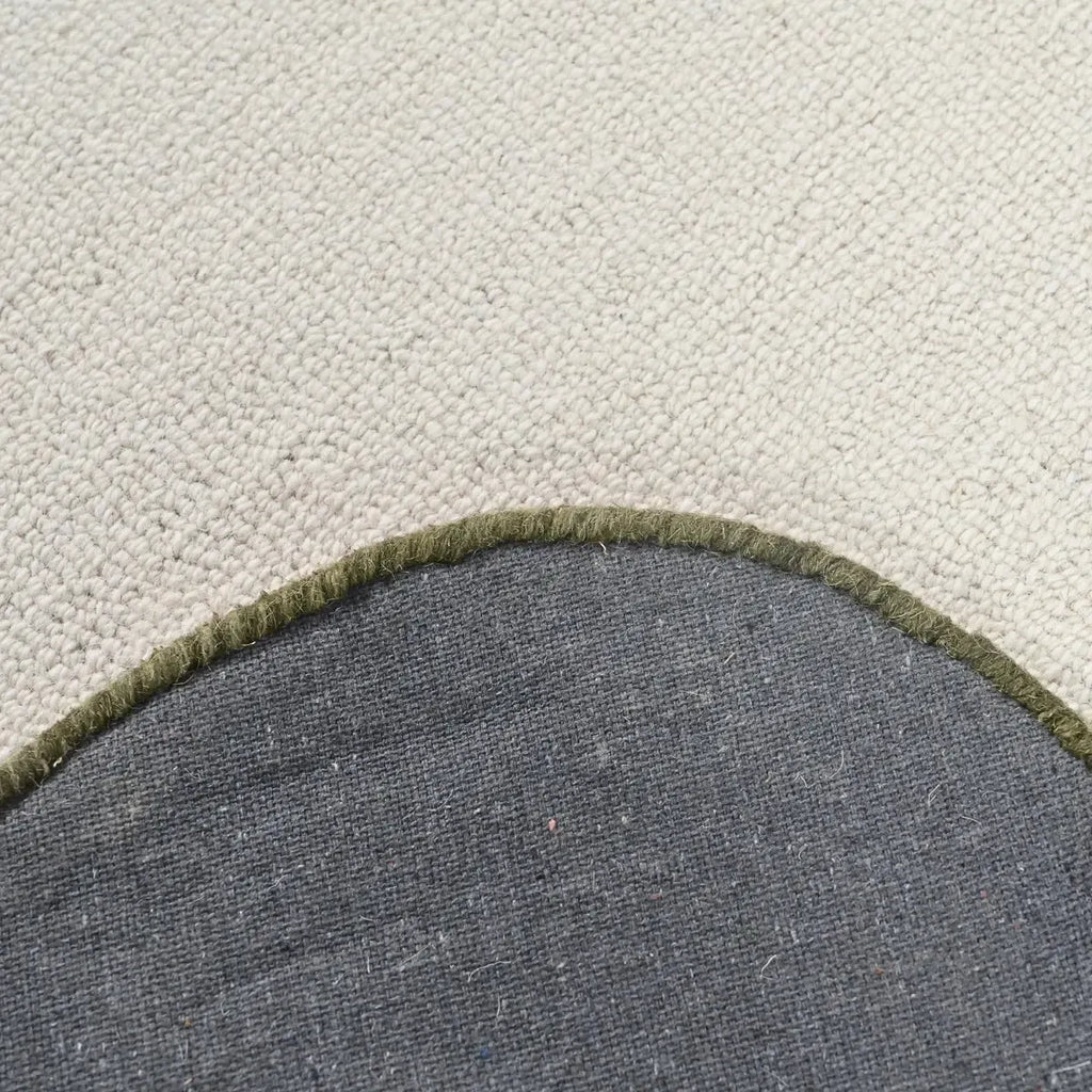 Irregular Hand Loomed Rug Hollow Irregular Hand-Tufted Rug | Abstract Modern White & Rust ...