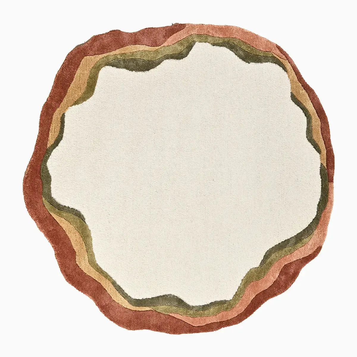 Cradle Asymmetrical Hand-Tufted Rug | Abstract Wool & Viscose | Thread ...