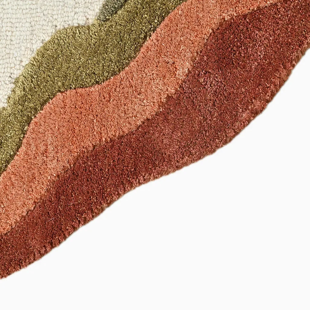 Cradle Asymmetrical Hand-Tufted Rug | Abstract Wool & Viscose | Thread ...