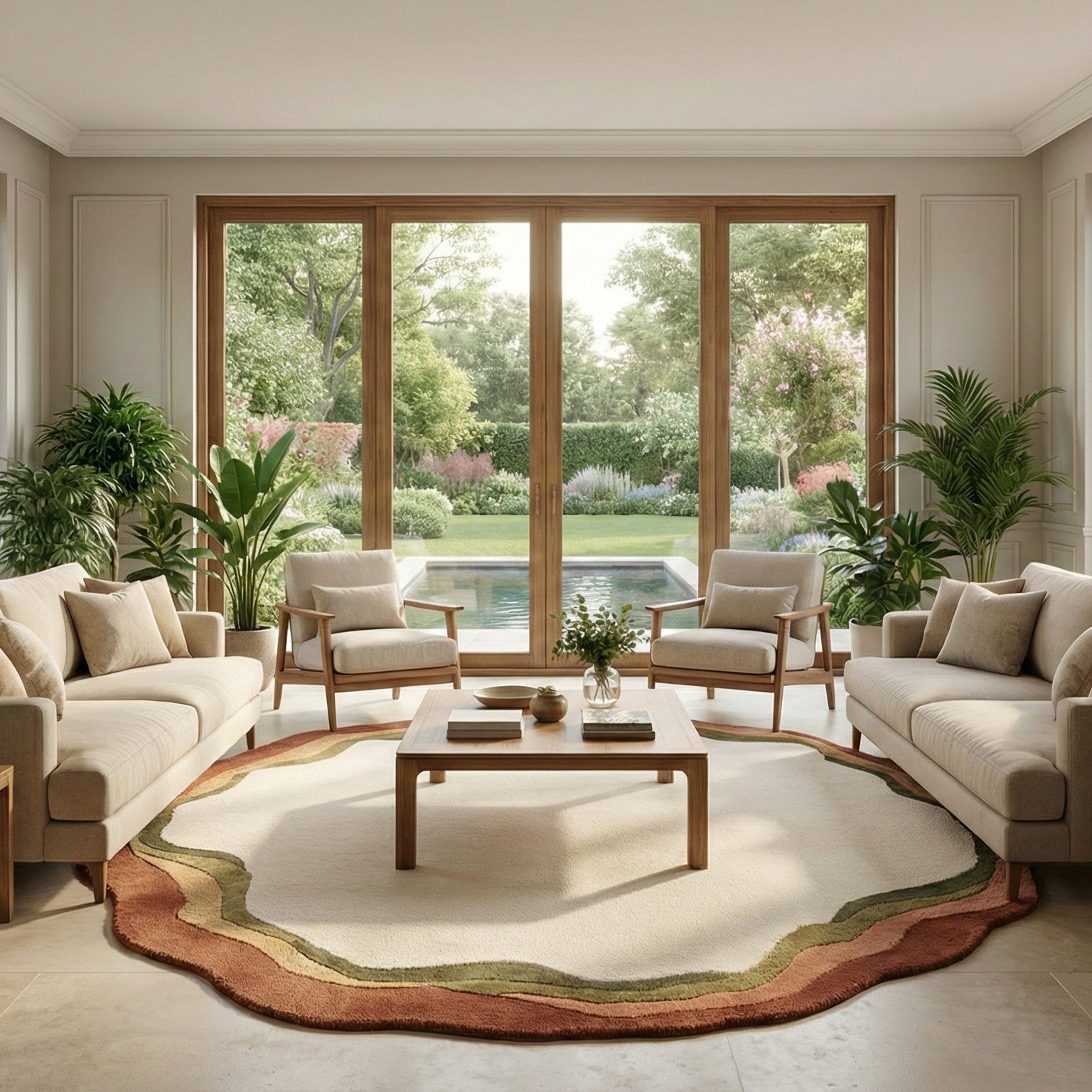 Cradle Hand-Tufted Asymmetrical  Rug