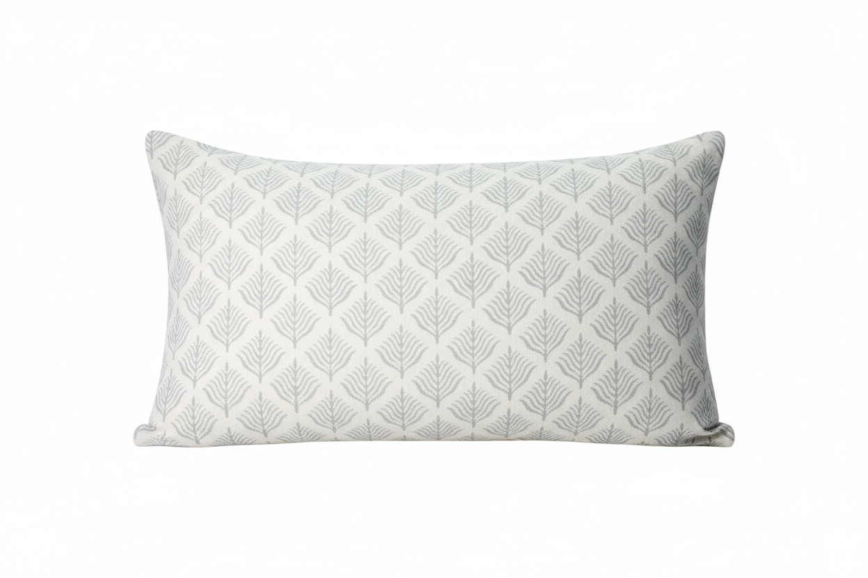 Rebecca Geometric White Pillow Cover 16" x 42" Double Sided Pillow Covers