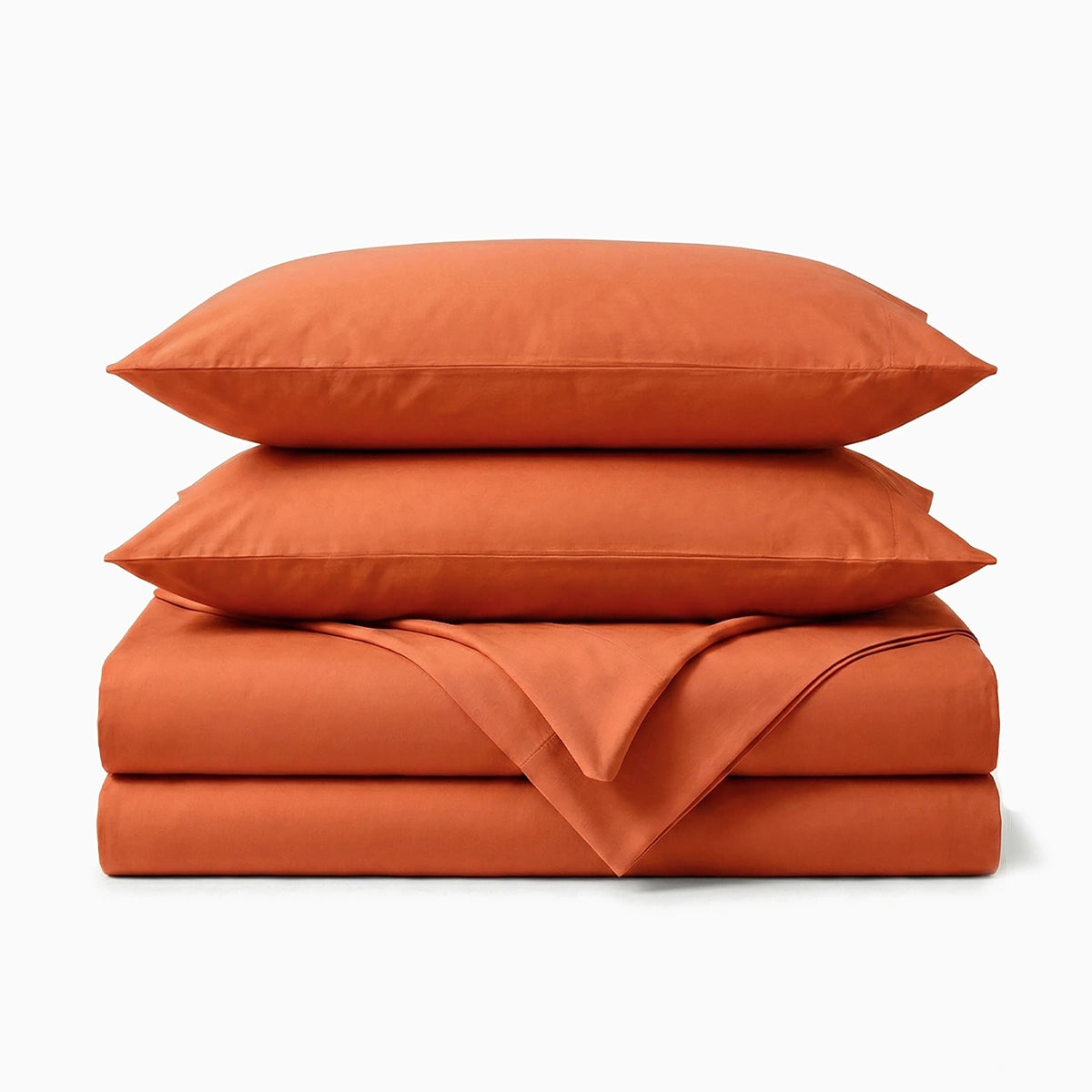 Rust Solid Bedsheet Set