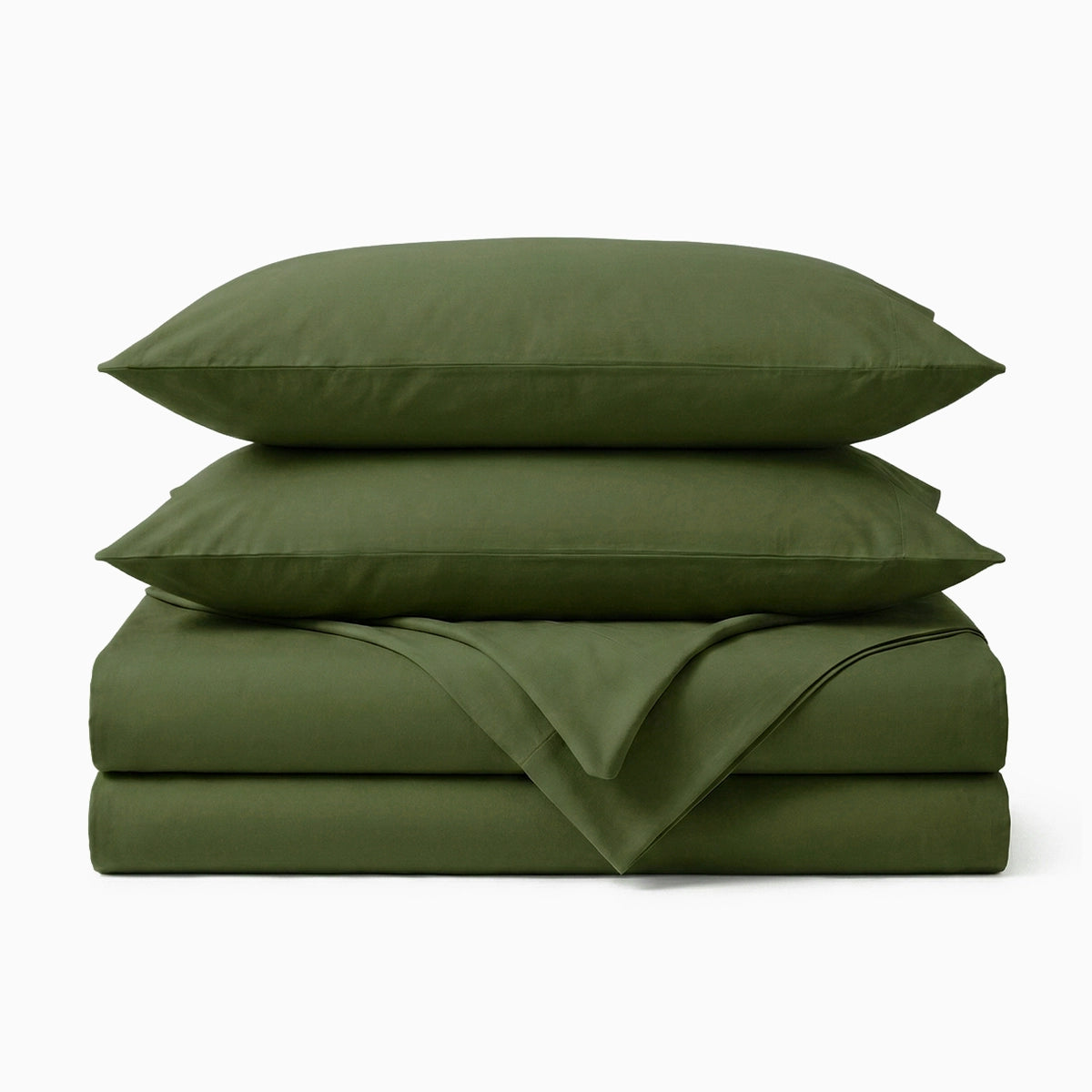 Woodland Green Solid Bedsheet Set