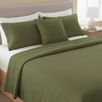 Vintage Sage Solid Bedsheet Set Bedsheet