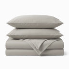 Oyster Gray Solid Bedsheet Set