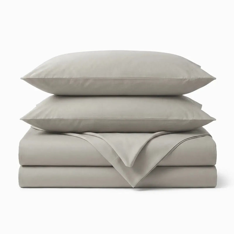 Oyster Gray Solid Bedsheet Set Bedsheet