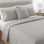 Oyster Gray Solid Bedsheet Set