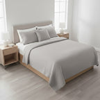 Oyster Gray Solid Bedsheet Set