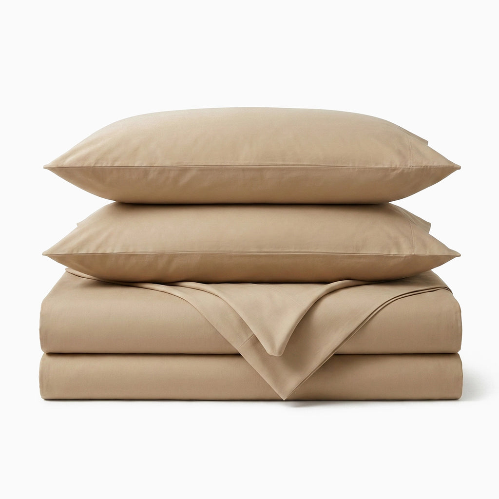 Tan Dust Solid Bedsheet Set