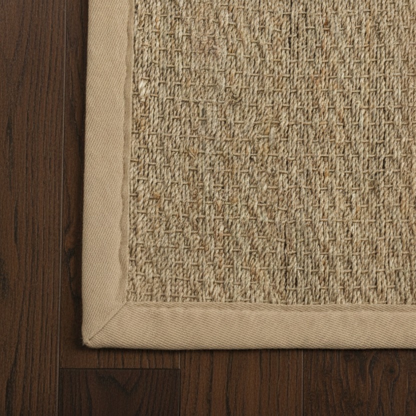 Coastal Frame Seagrass Rug 8' X 10' Flatweave