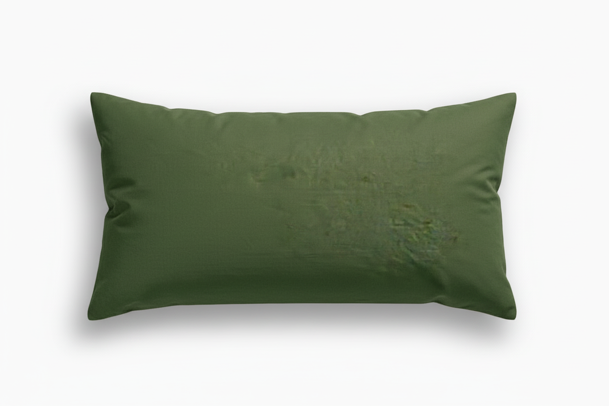 Woodland Green Solid Pillow Cover