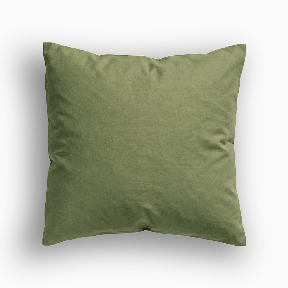 Green pillow on a white background