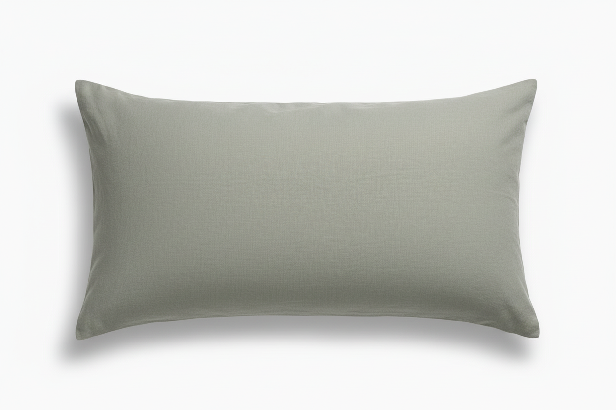 Oyster Gray Solid Pillow Cover