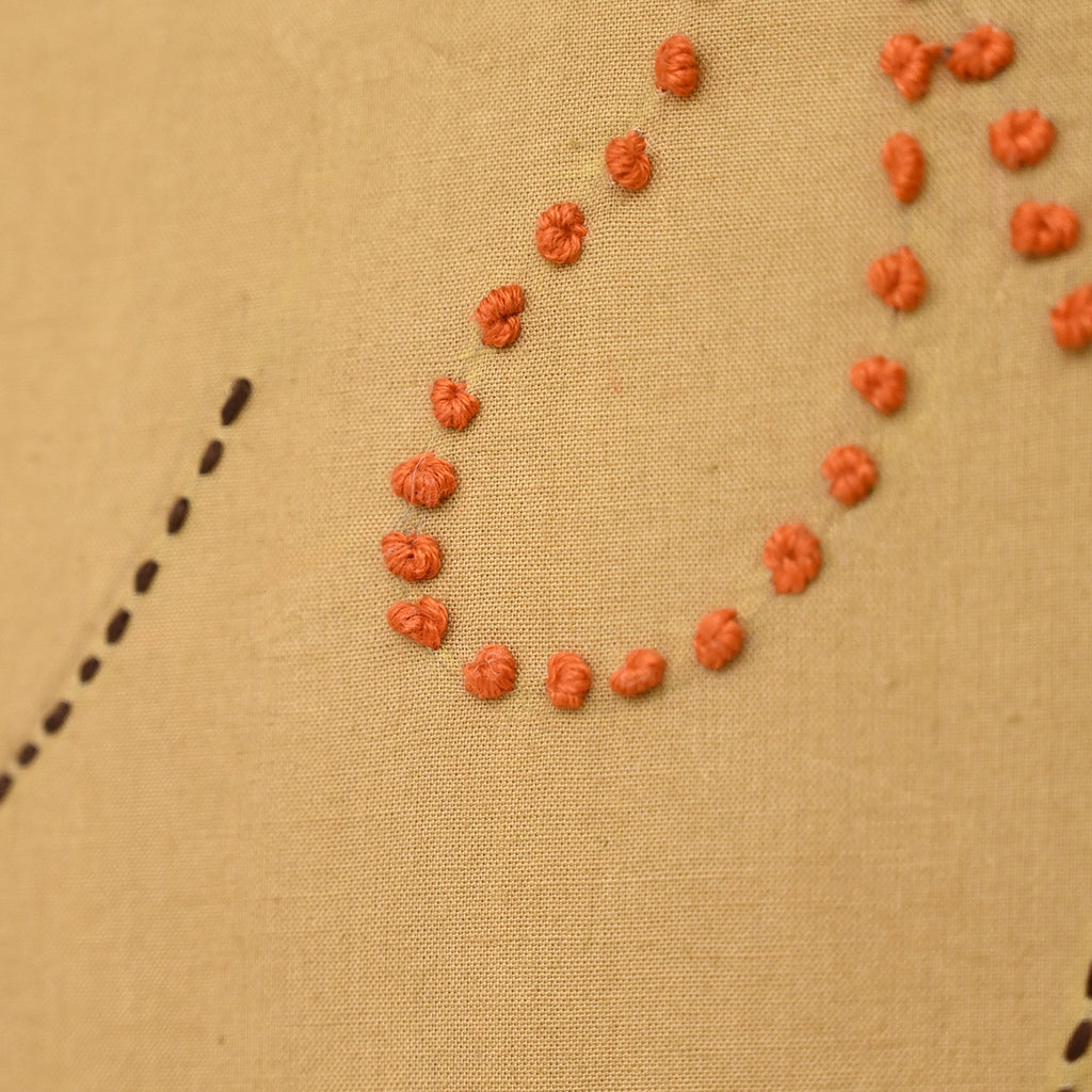 Tan Dust Embroidered Pillow Cover