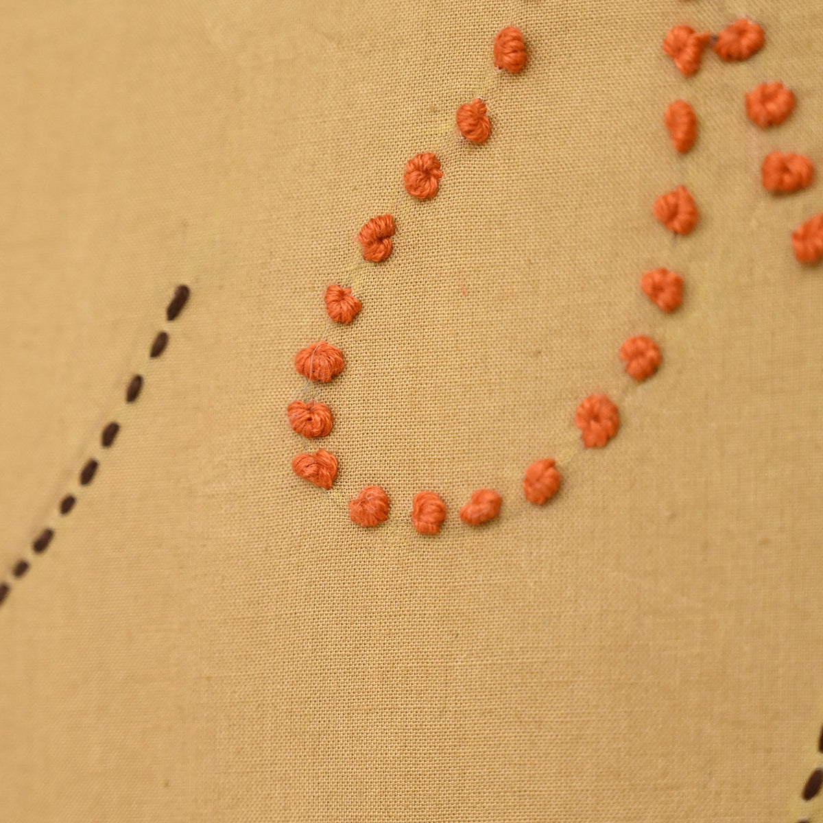 Tan Dust Embroidered Pillow Cover