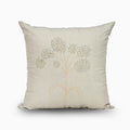 Oyster Gray Embroidered Pillow Cover