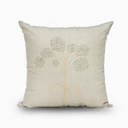Oyster Gray Embroidered Pillow Cover