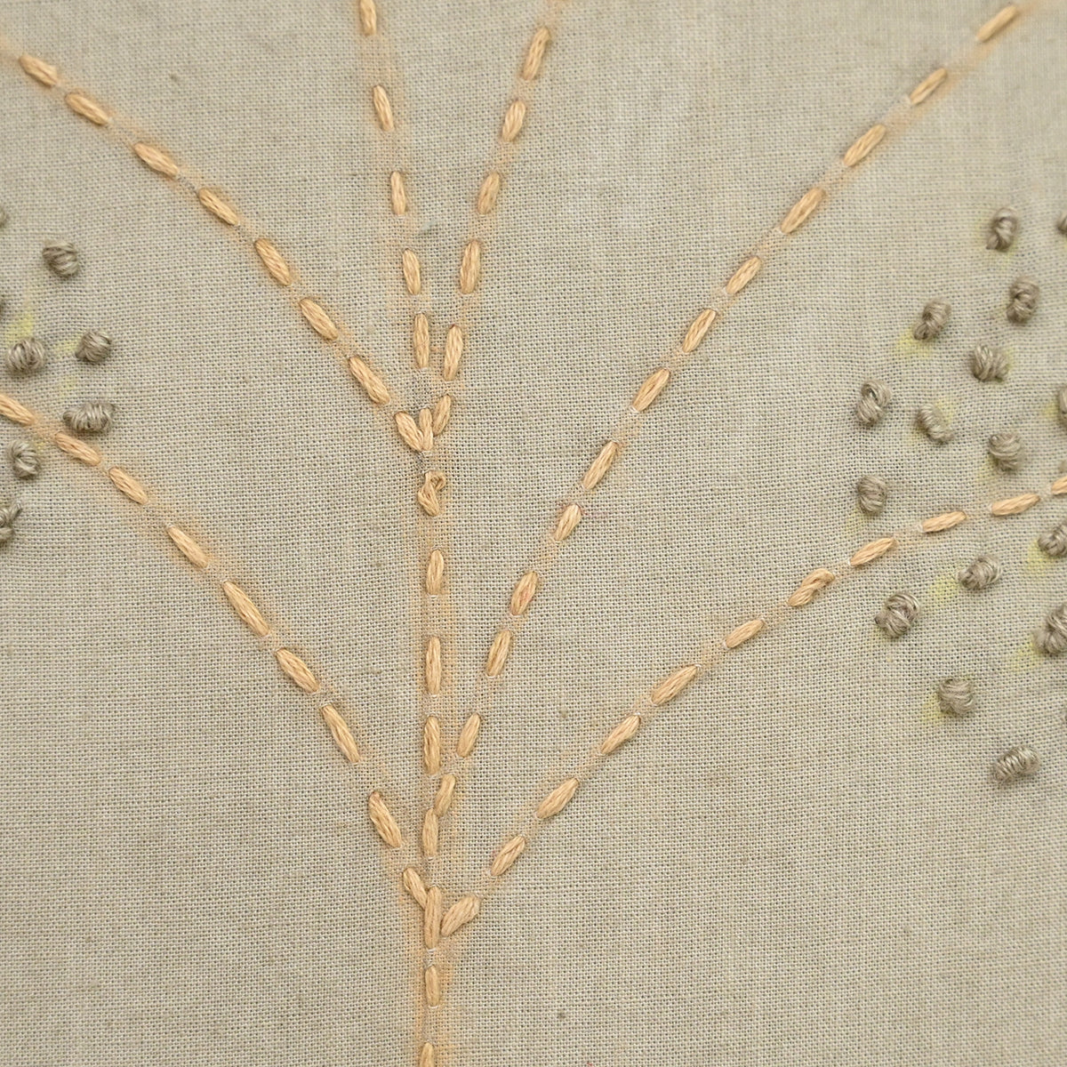 Oyster Gray Embroidered Pillow Cover