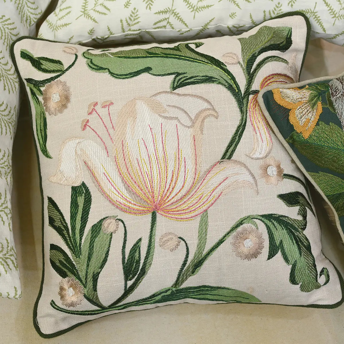 Oyster Embroidered Cushion Cover Pillow Covers