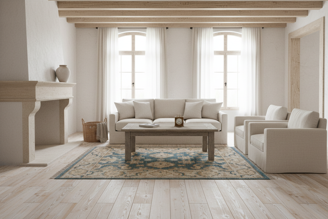 Sandora Hand-Knotted Wool Oushak Rug Hand-Knotted