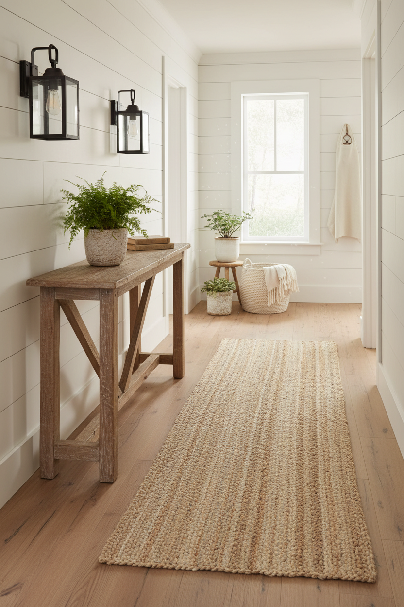 Natural Jute Braided Flatweave Runner 2'6" x 10'