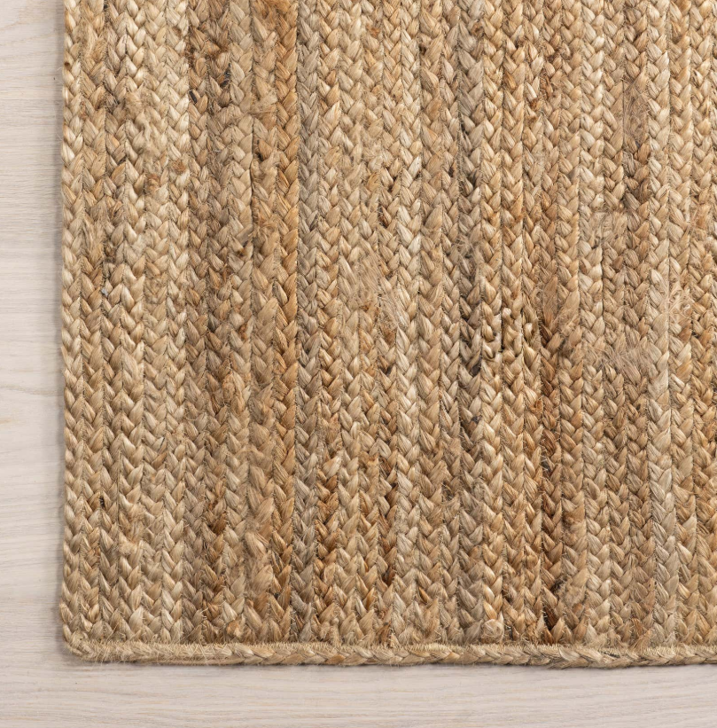 Natural Jute Braided Flatweave Runner 2'6" x 10'