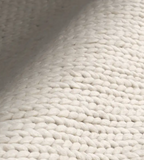 Ivory Soft Knit Wool Handwoven Runner 2'6" x 6'