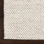 Ivory Soft Knit Wool Handwoven Runner 2'6" x 6'