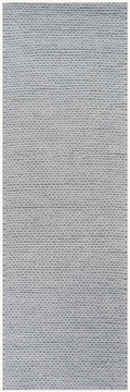 Gray Soft Knit Wool Handwoven Runner 2'6" x 8'