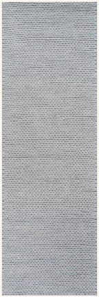 Gray Soft Knit Wool Handwoven Runner 2'6" x 8'