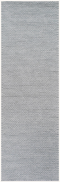 Gray Soft Knit Wool Handwoven Runner 2'6" x 8'