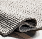 Gray Soft Knit Wool Handwoven Runner 2'6" x 8'